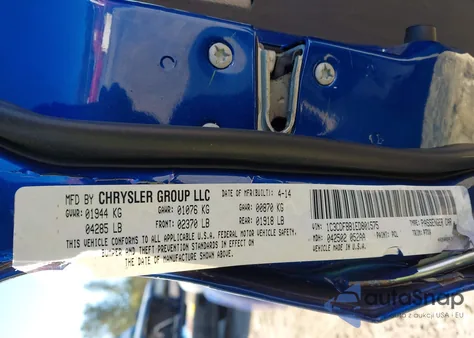 2014 Dodge Dart Sxt из США, поврежденный, VIN 1C3CDFBB1ED801575